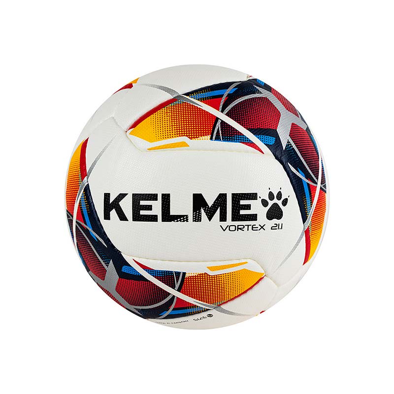 Мяч KELME VORTEX 21.1 футбол, размер 5, белый/оранжевый